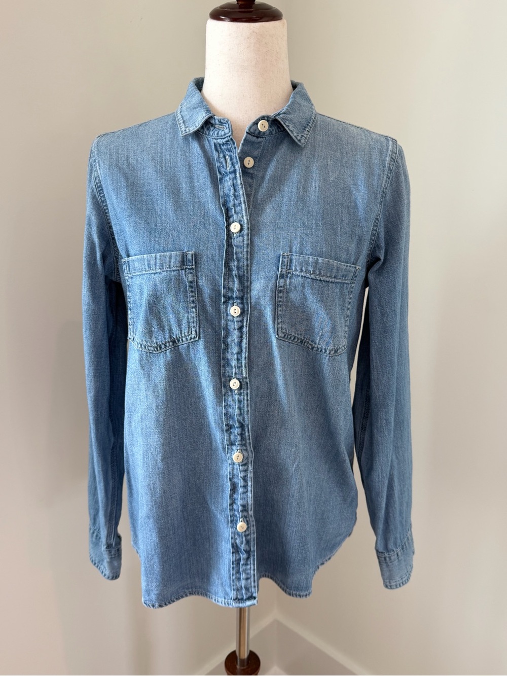 J. Crew Light Blue Denim Button-Down Shirt